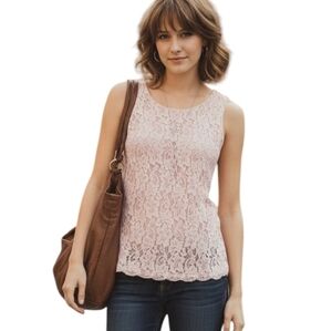Aritzia Babaton Carter Blouse Coquette Eyelash Lace Women S Sheer Fairy Pink Y2K